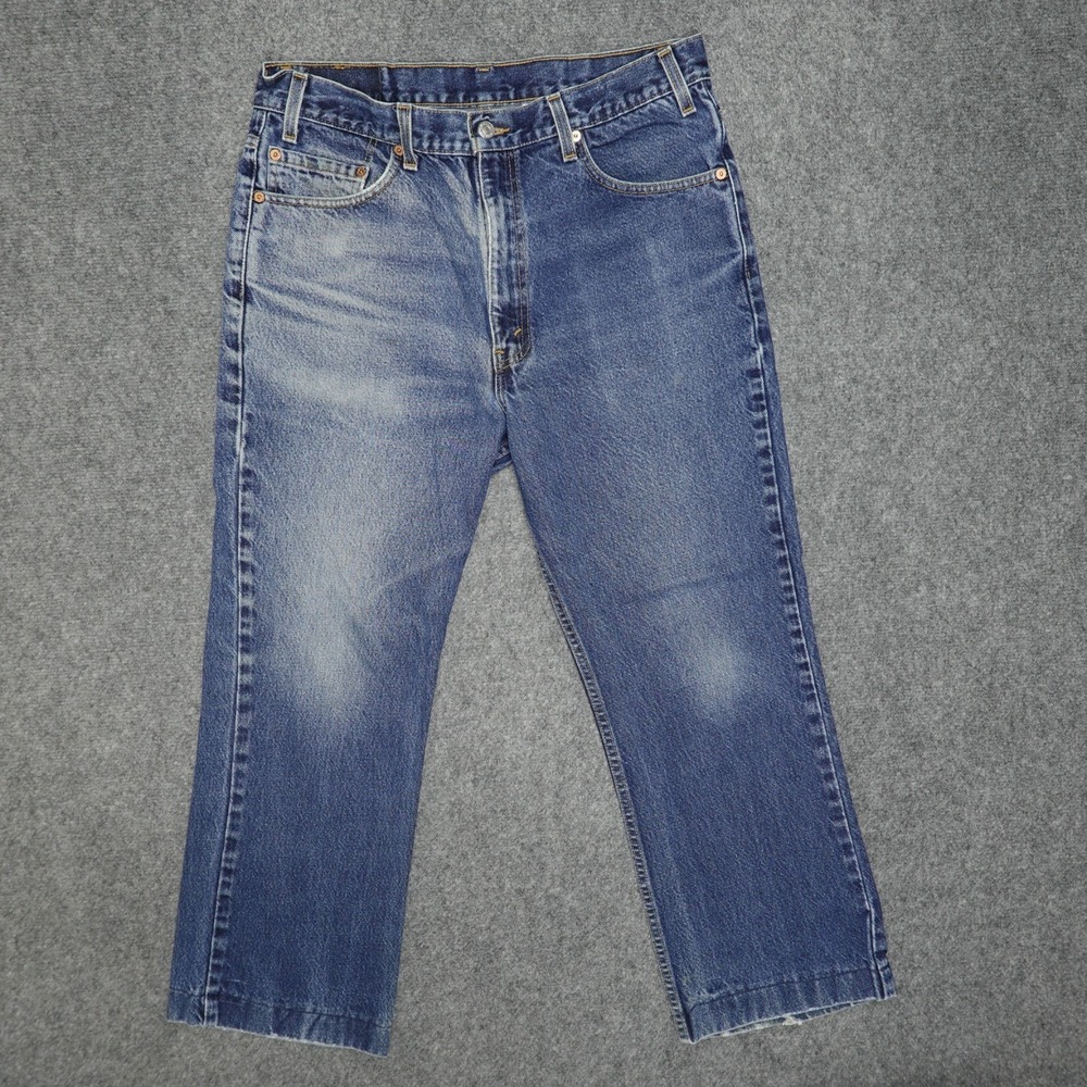 Vintage Levis Jeans Men 36x28 Blue 517 Slim Fit Bootcut USA Faded Tag 36x30‎